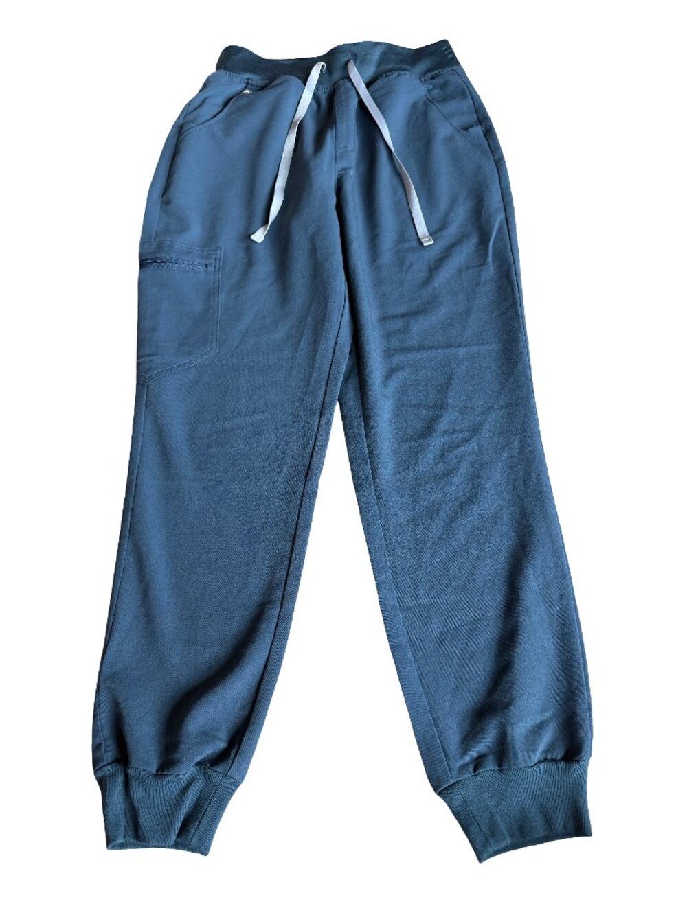 Figs Technical Collection Slate Blue Jogger Scrub Pants Zip Cargo Small Women's
